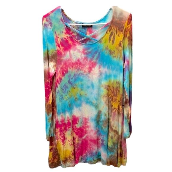 Simply Southern Dresses & Skirts - Simply Southern Long Sleeve Tie Dye Mini Dress